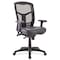 Officesource CoolMesh Synchro, High Back Mesh Chair with Seat Slider, Upholstered Seat and Black Frame OSTW8907PBK - alternate 1
